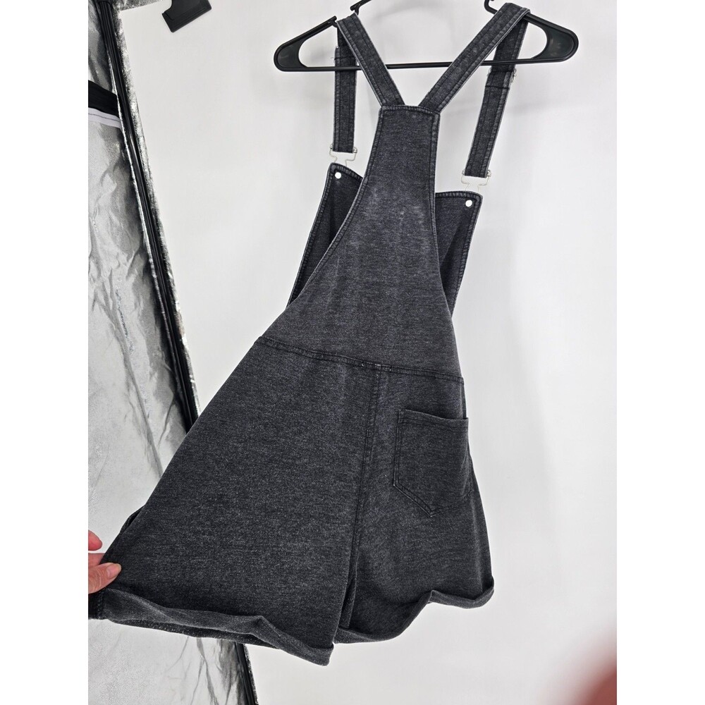 Z Supply Charcoal Gray Terry Romper Overalls - Picture 4 of 5
